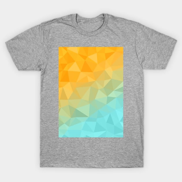 Golden Sunshine Beach Geometric Triangle Pattern Design T-Shirt by love-fi